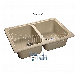 Мойка кухонная GranFest GF-S780K 78 см бежевая