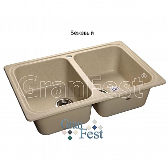Мойка кухонная GranFest GF-S780K 78 см бежевая