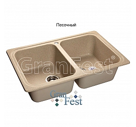 Мойка кухонная GranFest GF-S780K 78 см песочная