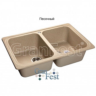 Мойка кухонная GranFest GF-S780K 78 см песочная