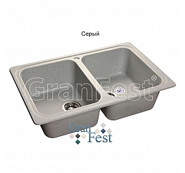 Мойка кухонная GranFest GF-S780K 78 см серая