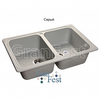 Мойка кухонная GranFest GF-S780K 78 см серая