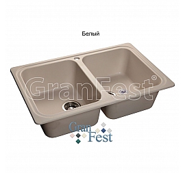 Мойка кухонная GranFest GF-S780K 78 см белая