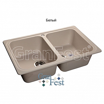 Мойка кухонная GranFest GF-S780K 78 см белая