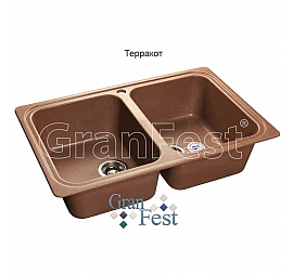Мойка кухонная GranFest GF-S780K 78 см терракотовая