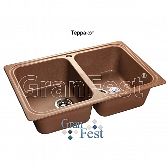 Мойка кухонная GranFest GF-S780K 78 см терракотовая