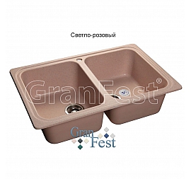 Мойка кухонная GranFest GF-S780K 78 см светло-розовая