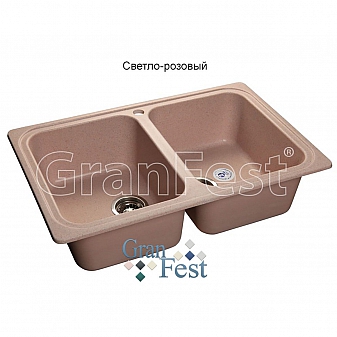 Мойка кухонная GranFest GF-S780K 78 см светло-розовая