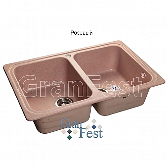 Мойка кухонная GranFest GF-S780K 78 см розовая