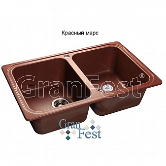 Мойка кухонная GranFest GF-S780K 78 см красный марс