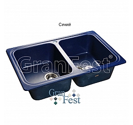 Мойка кухонная GranFest GF-S780K 78 см синяя