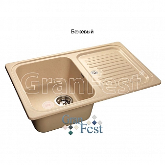 Мойка кухонная GranFest GF-S780L 78 см бежевая
