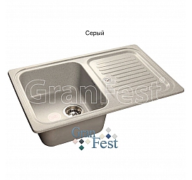 Мойка кухонная GranFest GF-S780L 78 см серая