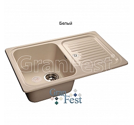 Мойка кухонная GranFest GF-S780L 78 см белая