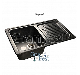 Мойка кухонная GranFest GF-S780L 78 см черная