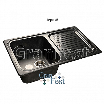 Мойка кухонная GranFest GF-S780L 78 см черная