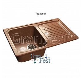 Мойка кухонная GranFest GF-S780L 78 см терракотовая