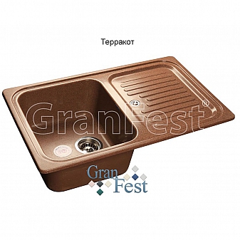 Мойка кухонная GranFest GF-S780L 78 см терракотовая