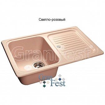 Мойка кухонная GranFest GF-S780L 78 см светло-розовая