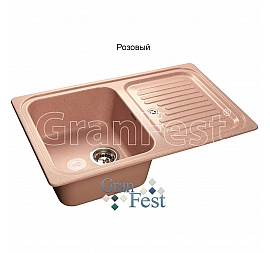 Мойка кухонная GranFest GF-S780L 78 см розовая