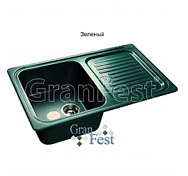 Мойка кухонная GranFest GF-S780L 78 см зеленая