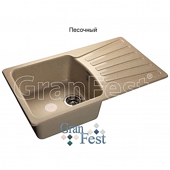 Мойка кухонная GranFest GF-S850L 84 см песочная