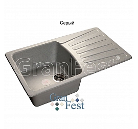 Мойка кухонная GranFest GF-S850L 84 см серая