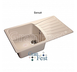 Мойка кухонная GranFest GF-S850L 84 см белая