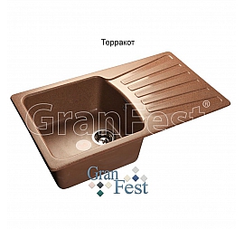 Мойка кухонная GranFest GF-S850L 84 см терракотовая