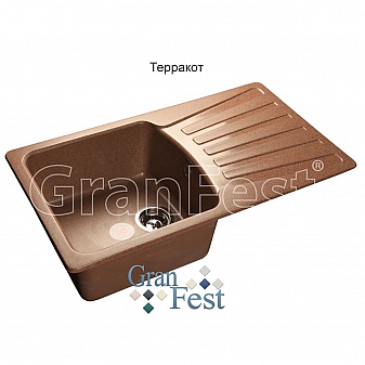 Мойка кухонная GranFest GF-S850L 84 см терракотовая
