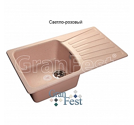 Мойка кухонная GranFest GF-S850L 84 см светло-розовая