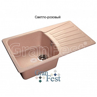Мойка кухонная GranFest GF-S850L 84 см светло-розовая