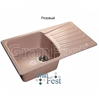 Мойка кухонная GranFest GF-S850L 84 см розовая