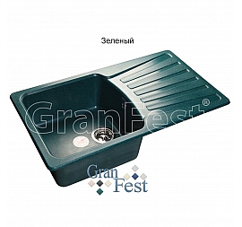 Мойка кухонная GranFest GF-S850L 84 см зеленая