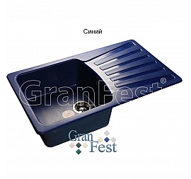 Мойка кухонная GranFest GF-S850L 84 см синяя