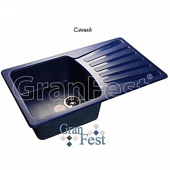 Мойка кухонная GranFest GF-S850L 84 см синяя