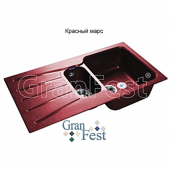 Мойка кухонная GranFest GF-S940KL 93 см красный марс