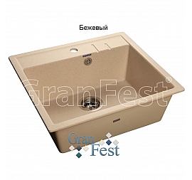 Мойка кухонная GranFest GF-Q560 56 см бежевая