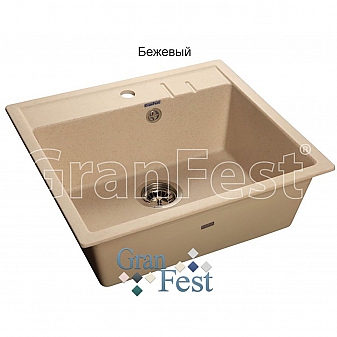 Мойка кухонная GranFest GF-Q560 56 см бежевая