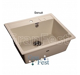 Мойка кухонная GranFest GF-Q560 56 см белая