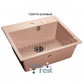 Мойка кухонная GranFest GF-Q560 56 см светло-розовая