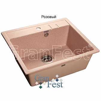 Мойка кухонная GranFest GF-Q560 56 см розовая