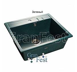 Мойка кухонная GranFest GF-Q560 56 см зеленая