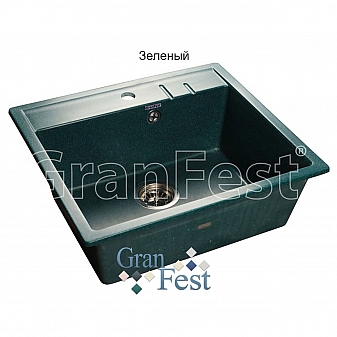 Мойка кухонная GranFest GF-Q560 56 см зеленая