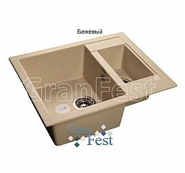 Мойка кухонная GranFest GF-Q610K 61 см бежевая