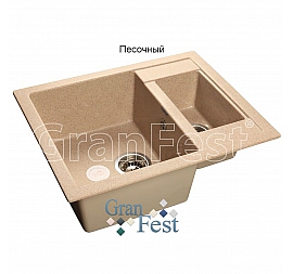 Мойка кухонная GranFest GF-Q610K 61 см песочная