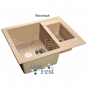 Мойка кухонная GranFest GF-Q610K 61 см песочная