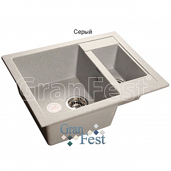 Мойка кухонная GranFest GF-Q610K 61 см серая