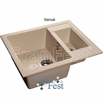 Мойка кухонная GranFest GF-Q610K 61 см белая