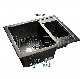 Мойка кухонная GranFest GF-Q610K 61 см черная